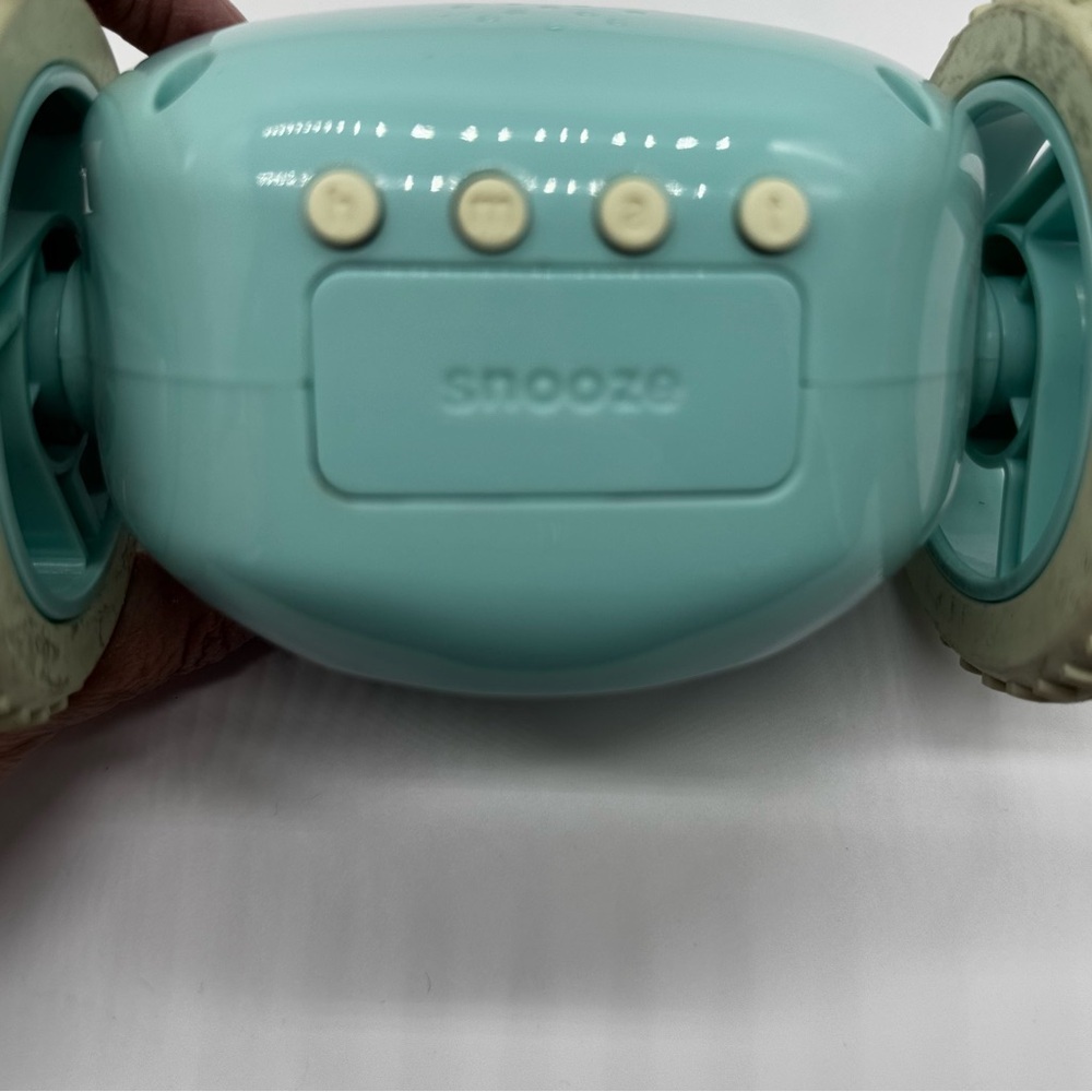 Clocky Alarm Clock on Wheels - Teal - Picture 5 of 8